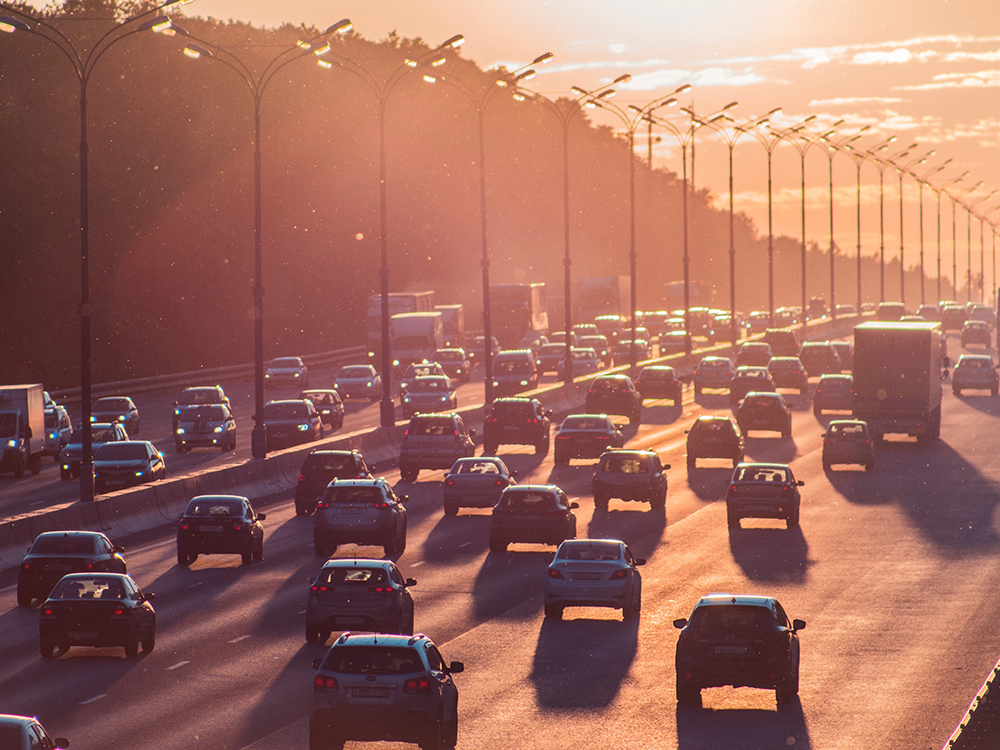 Cars on highway