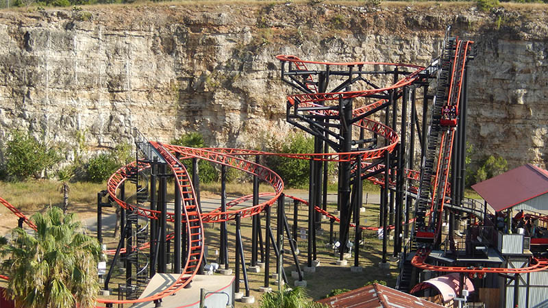 roller coaster at Six Flags