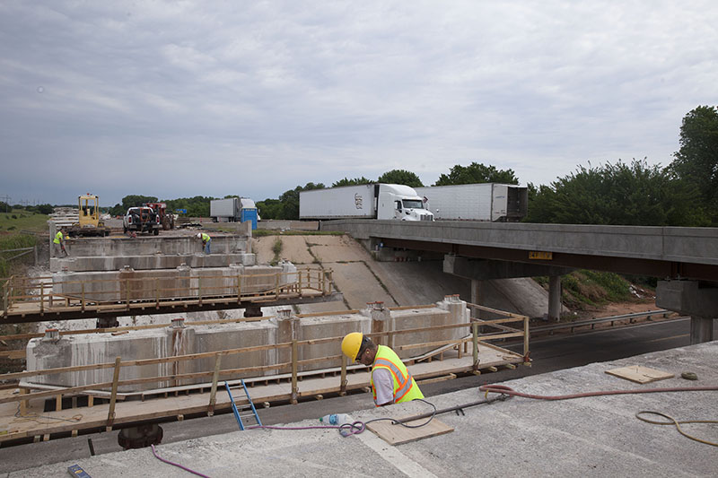 construction on a highway interchange