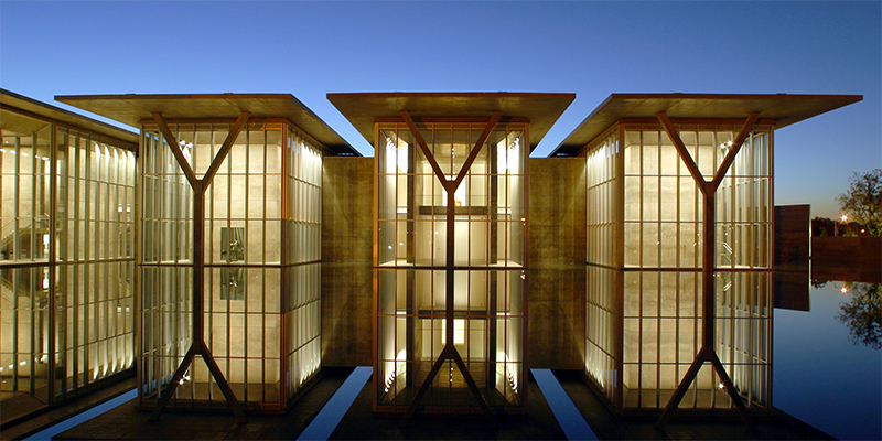 Museum of Modern Art Fort Worth - exterior at dawn