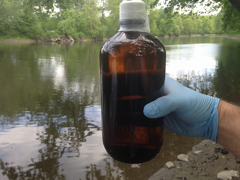 bottle of micropollutants