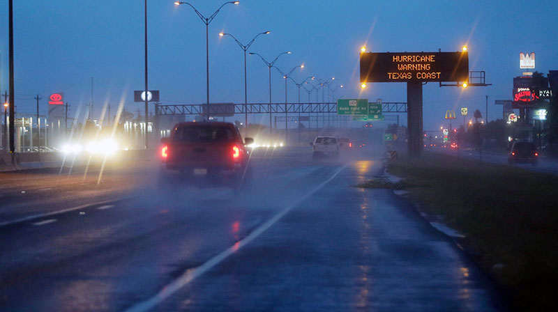 highway at night, raining