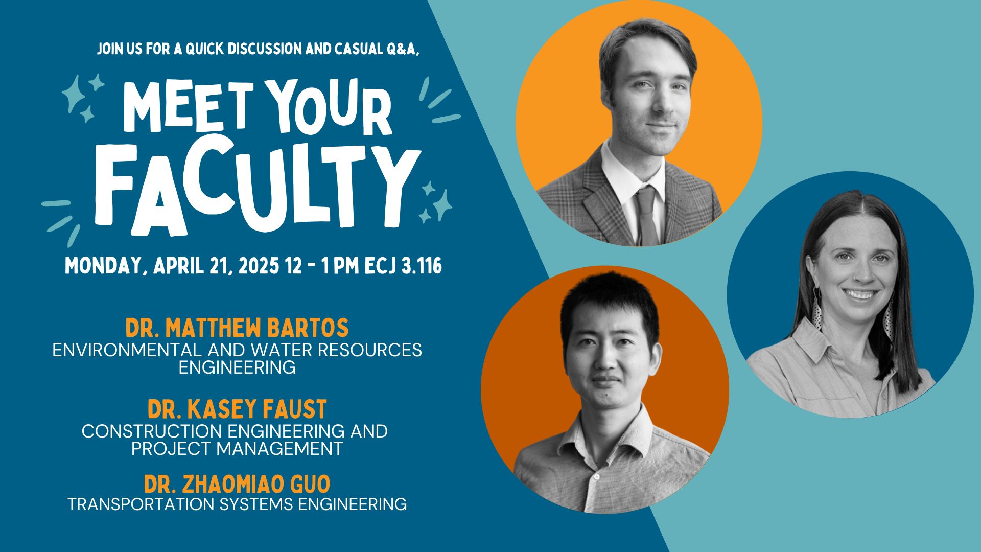 Meet Your Faculty - Event Flyer